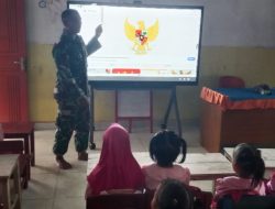 Babinsa Koramil 1407-17/Salomekko Berikan Pemahaman Lambang Negara Burung Garuda Kepada Siswa TK Desa Ulubalang