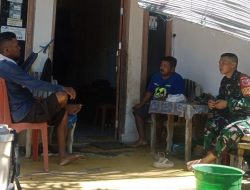 Sambangi Dusun Cempaniga, Babinsa Koramil Tonra Kodim 1407/Bone Serap Aspirasi Dan Jaga Kamtibmas Warga