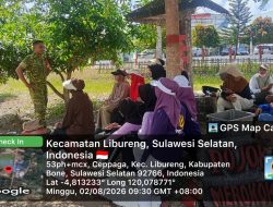 Babinsa Koramil 1407-14/Libureng Perkuat Kebersamaan Bersama Peserta Latihan Lomba Gerak Jalan