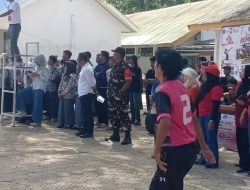 Semarak Jelang HUT RI Ke 81, Babinsa Koramil 1407-03/Cenrana Pantau Dan Amankan Pertandingan Voli