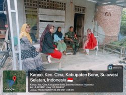 Babinsa Koramil 12/Cina Kodim 1407/Bone Aktif Bersama Warga, Wujudkan Komsos Yang Harmonis Di Desa Kanco