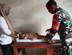 Babinsa Koramil Lamuru Kodim 1407/Bone Dampingi Kegiatan Posyandu ILP