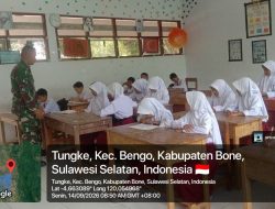 Tanamkan Semangat Belajar, Babinsa Koramil Lapri Kodim 1407/Bone Beri Motivasi Kepada Siswa SD di Desa Tungke