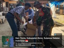 Bangun Kepedulian Lingkungan Sejak Dini, Babinsa Tonra Bersama Siswa Dan Guru Gotong Royong Bersihkan Pasar