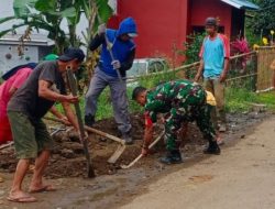Bahu Membahu Hadapi Kemarau, Babinsa Koramil 20/Bontocani Kodim Bone Dan Warga Kahu Berjuang Memperlancar Pasokan Air