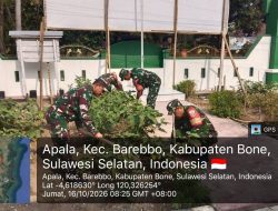 Jaga Kerapian Markas, Koramil 1407-11/Barebbo Gelar Apel Pagi Lanjut Pembenahan Pangkalan