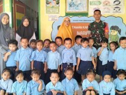Merajut Kedekatan Sejak Dini, Babinsa Ramil 03 Cenrana Kodim 1407/Bone Berinteraksi Hangat Dengan Murid TK