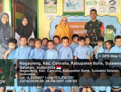 Merajut Kedekatan Sejak Dini, Babinsa Ramil 03 Cenrana Kodim 1407/Bone Berinteraksi Hangat Dengan Murid TK