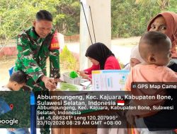 Peduli Tumbuh Kembang Anak, Babinsa Kajuara Kodim 1407/Bone Dukung Upaya Pencegahan Stunting