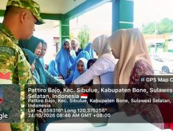 Sehat Bersama, Tumbuh Bersama : Babinsa Ramil 13 Sibulue Kodim 1407/Bone Dampingi Kegiatan Posyandu